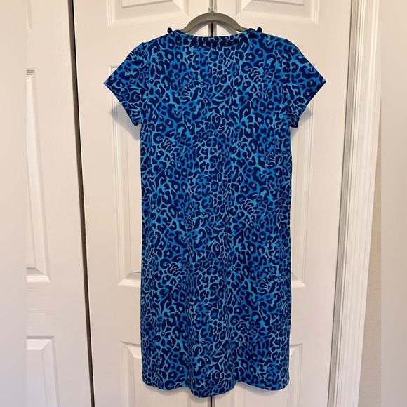 LILLY PULITZER: Etta V-Neck Dress; Oyster Bay Navy My Favorite Spo… - Picture 3 of 7